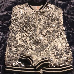 Girls Sequined Sweatshirt - size 7/8
